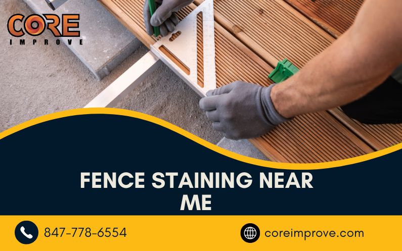 fence staining near me