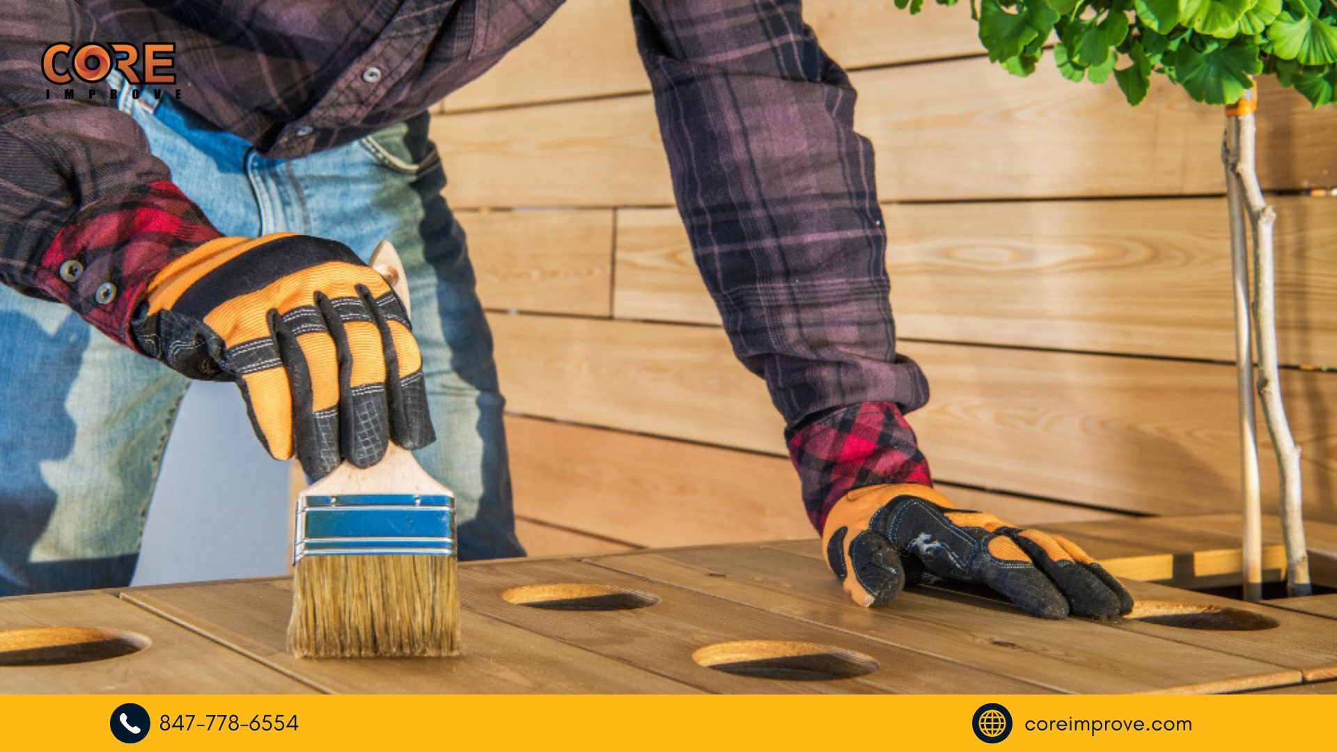 Professional Deck Staining Services Near Me IL |Core Improve